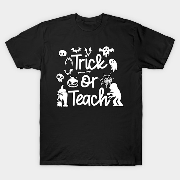 Halloween Teacher Back To School Saying T-Shirt by FamiLane